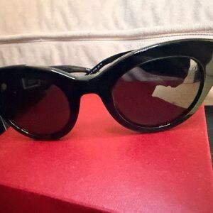 Versace Black Sunglasses with Gold Accents